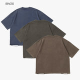BLOW THROUGH ショート丈 SHORT SS TEE, DAMAGED & REACTIVE DYED 6.8oz