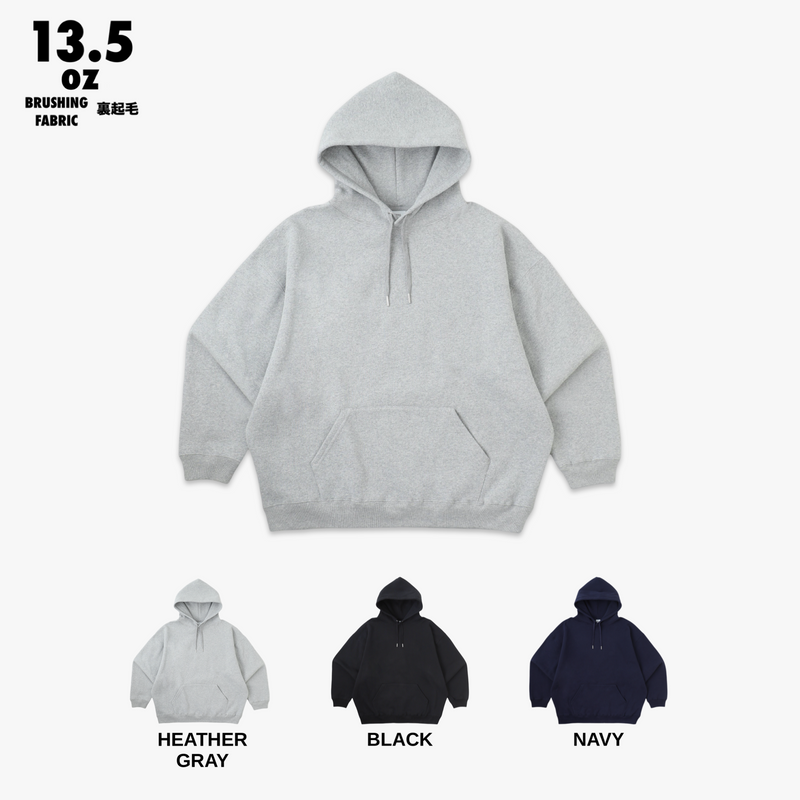 WRAP UP HOODIE SWEAT / USAコットン裏起毛 Brushing fabric 13.5oz ※予約販売 PRE-ORDER※