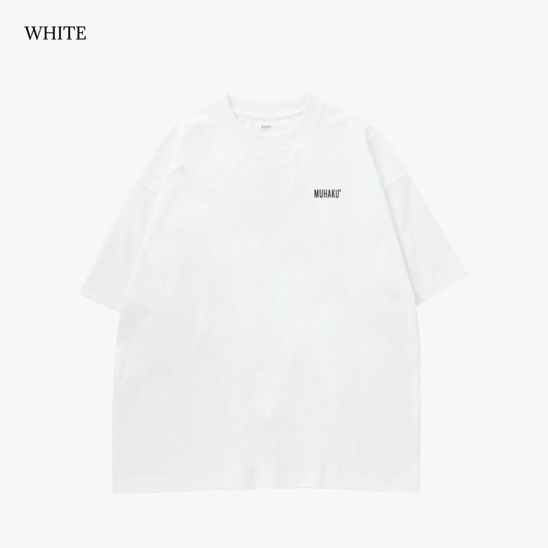 MUHAKU ロゴ刺繍 BLOW THROUGH ショート丈 SHORT SS TEE 6.5oz