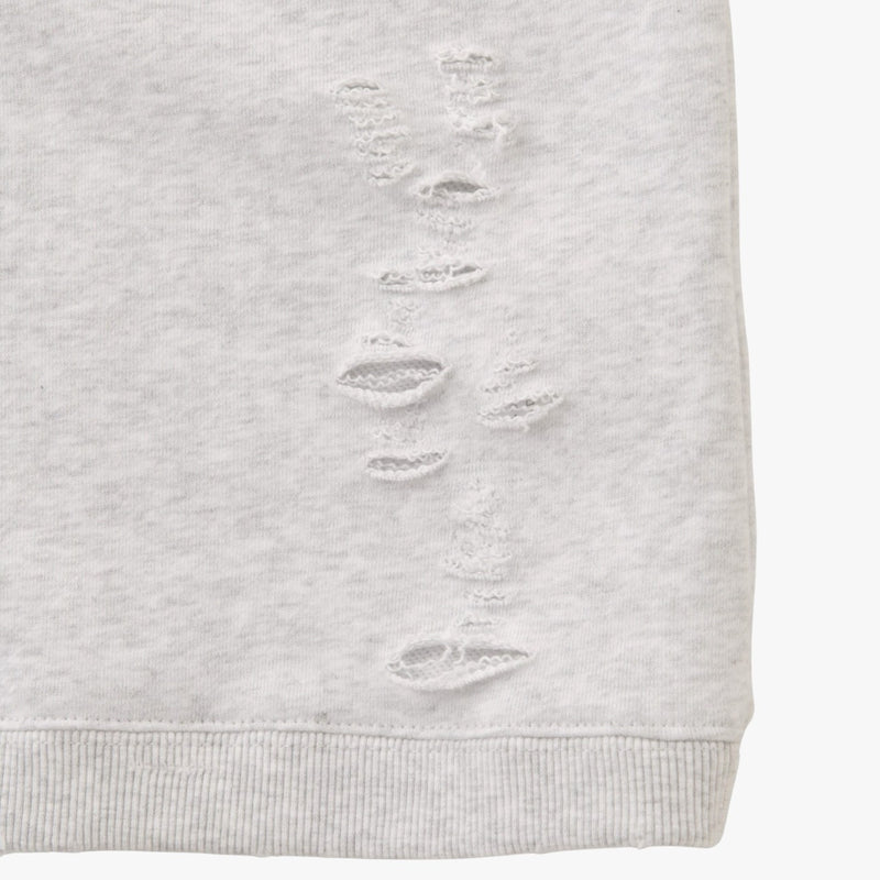 COMPACT FIT DAMAGED SHORT ショート丈 CREW SWEAT/裏パイル FRENCH TERRY 11.0oz