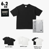 2 pcs PACK TEE /BLOW THROUGH ショート丈 SHORT SS TEE 6.2oz