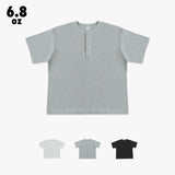HENLEY WAFFLE SS TEE 6.8oz